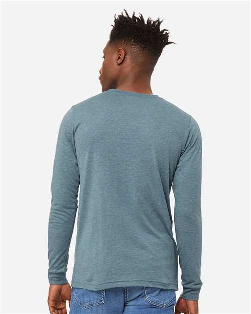 BELLA + CANVAS Unisex Triblend Long Sleeve Tee 3513 - Denim Triblend