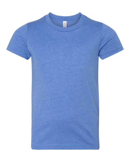 BELLA + CANVAS Youth CVC Jersey Tee 3001YCVC - Heather Columbia Blue