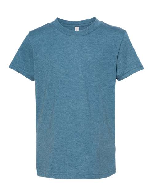 BELLA + CANVAS Youth CVC Jersey Tee 3001YCVC - Heather Deep Teal