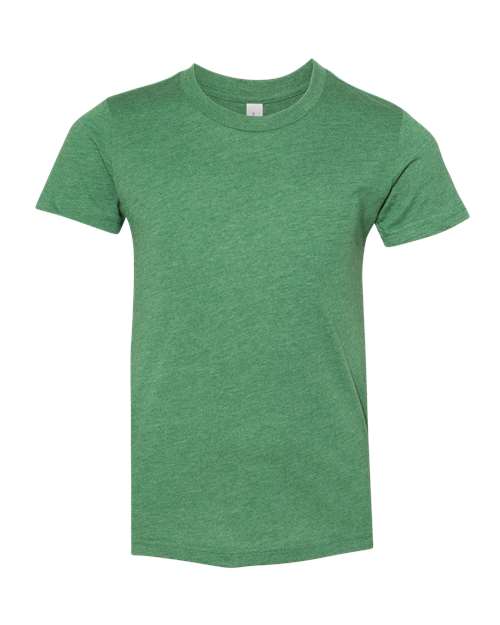 BELLA + CANVAS Youth CVC Jersey Tee 3001YCVC - Heather Grass Green