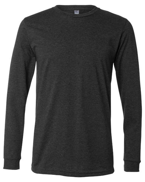 BELLA + CANVAS Heather CVC Long Sleeve Tee 3501CVC - Dark Grey Heather