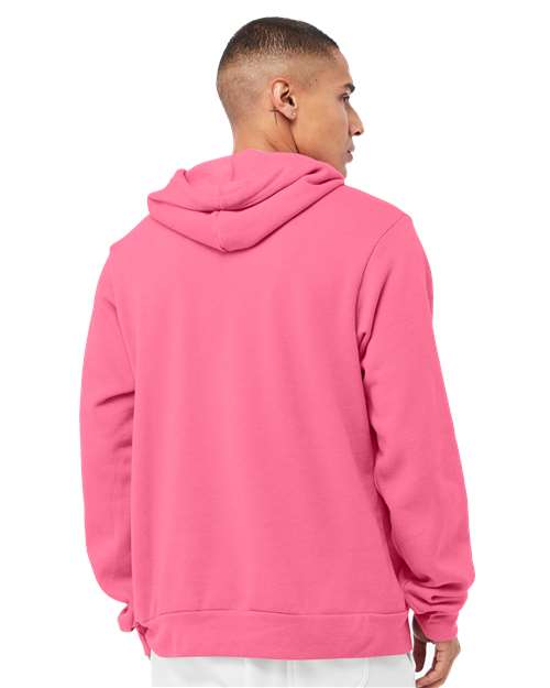 BELLA + CANVAS Unisex Sponge Fleece Hoodie Sweatshirt 3719 - Heather Charity Pink