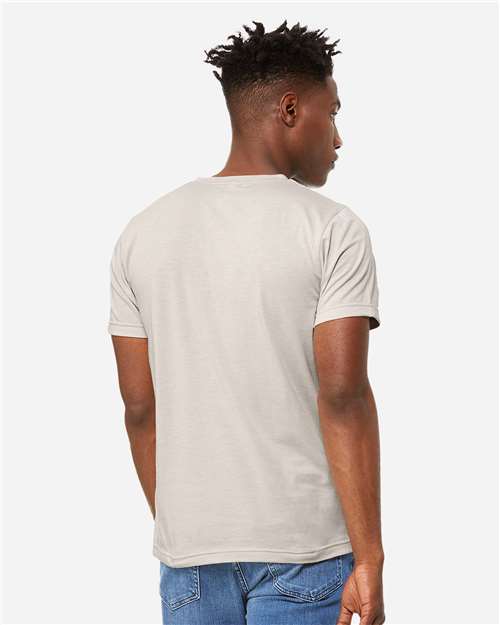 BELLA + CANVAS Unisex Heather CVC V-Neck Tee 3005CVC - Heather Dust