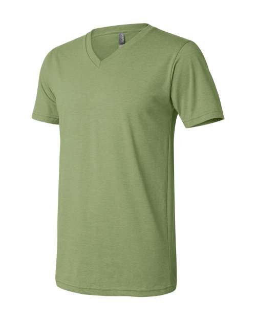 BELLA + CANVAS Unisex Heather CVC V-Neck Tee 3005CVC - Heather Green