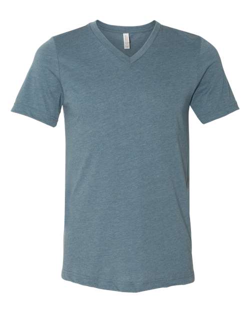 BELLA + CANVAS Unisex Heather CVC V-Neck Tee 3005CVC - Heather Slate