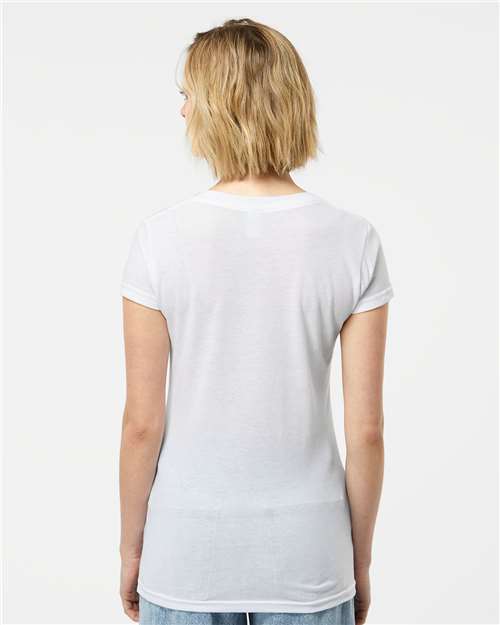 Tultex Women's Poly-Rich V-Neck T-Shirt 244