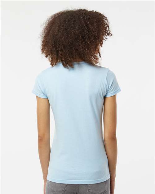 Tultex Women's Fine Jersey Slim Fit T-Shirt 213 - Baby Blue