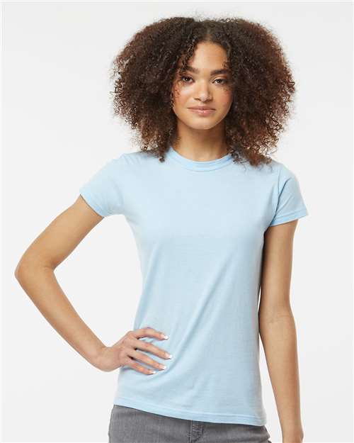 Tultex Women's Fine Jersey Slim Fit T-Shirt 213 - Baby Blue