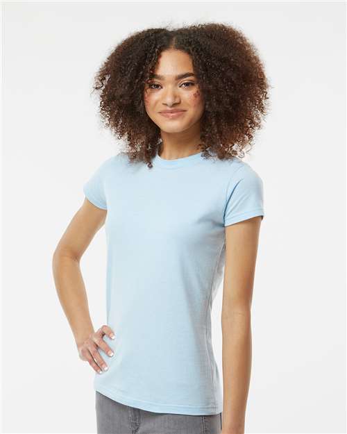 Tultex Women's Fine Jersey Slim Fit T-Shirt 213 - Baby Blue