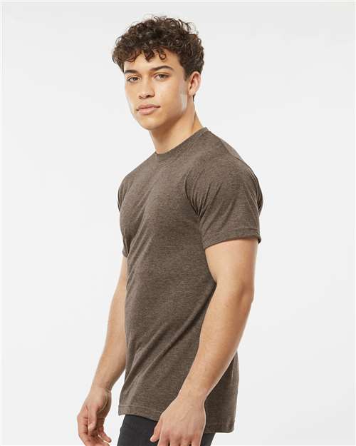 Tultex Unisex Poly-Rich T-Shirt 241 - Heather Brown