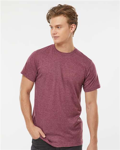 Tultex Unisex Poly-Rich T-Shirt 241 - Heather Burgundy