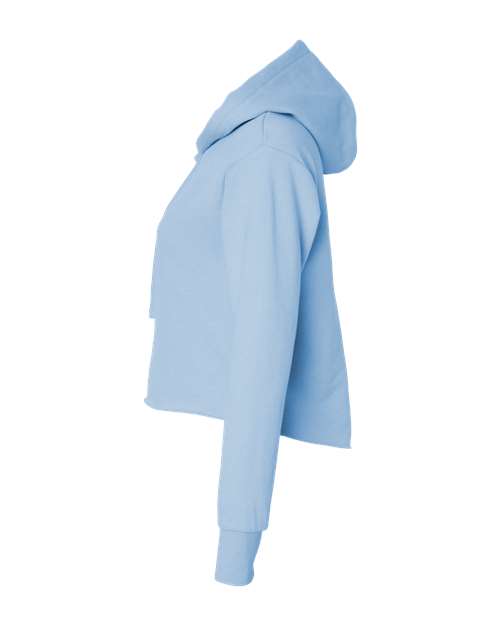 Next Level Women's Laguna Sueded Raw Edge Crop Hoodie Sweatshirt 9384