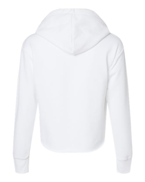 Next Level Women's Laguna Sueded Raw Edge Crop Hoodie Sweatshirt 9384