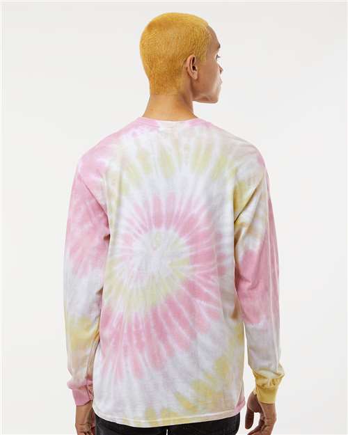 Colortone Unisex Tie-Dyed Long Sleeve T-Shirt 2000 - Desert Rose