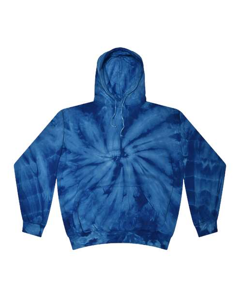 Colortone Unisex Tie-Dyed Hooded Sweatshirt 8777 - Spider Royal