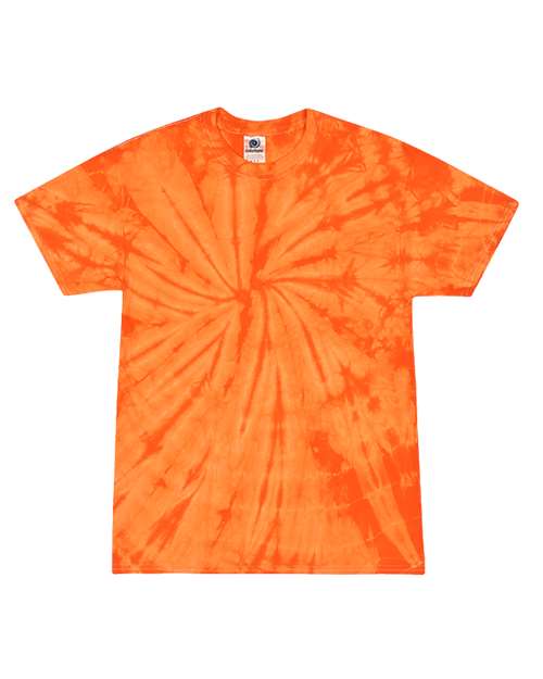 Colortone Youth Multi-Color Tie-Dyed T-Shirt 1000Y - Spider Orange