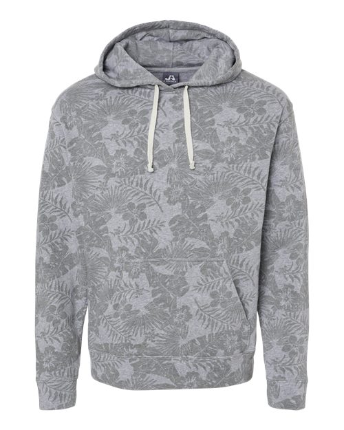J. America Men's Triblend Fleece Hooded Sweatshirt 8871 - Grey Aloha Triblend