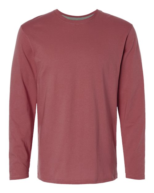LAT Men's Fine Jersey Long Sleeve Tee 6918 - Rouge