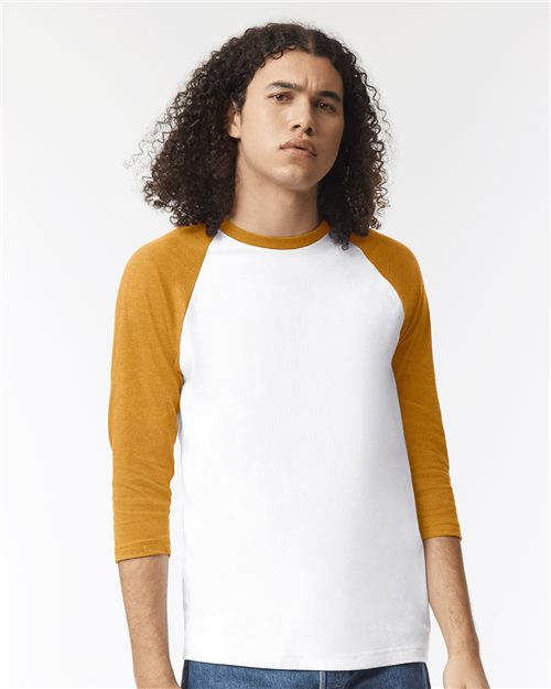 American Apparel Unisex CVC Three-Quarter Sleeve Tee 2003CVC