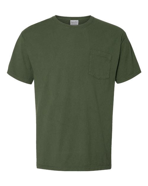 ComfortWash by Hanes Unisex Garment-Dyed Pocket T-Shirt GDH150 - Moss