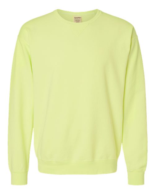 ComfortWash by Hanes Unisex Garment-Dyed Crewneck Sweatshirt GDH400 - Chic Lime