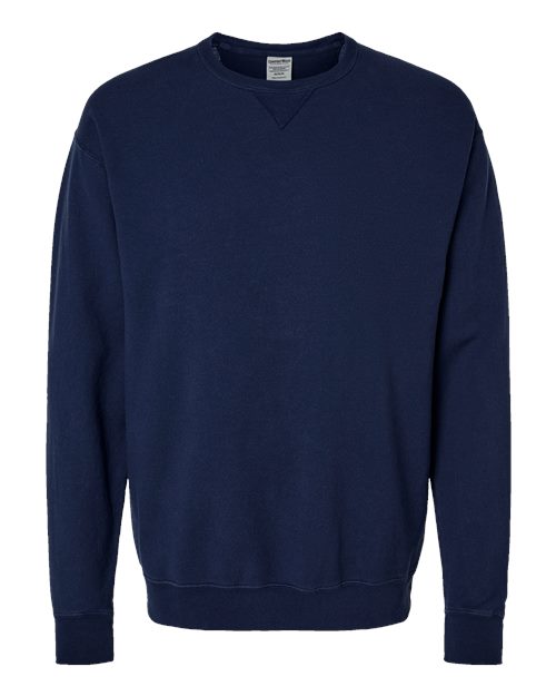 ComfortWash by Hanes Unisex Garment-Dyed Crewneck Sweatshirt GDH400 - Navy