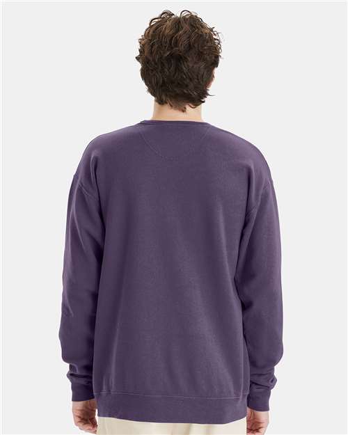 ComfortWash by Hanes Unisex Garment-Dyed Crewneck Sweatshirt GDH400 - Grape Soda