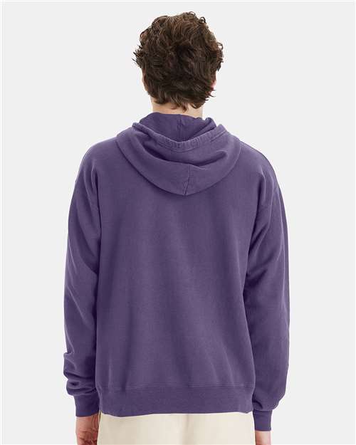 ComfortWash by Hanes Unisex Garment-Dyed Hooded Sweatshirt GDH450 - Grape Soda