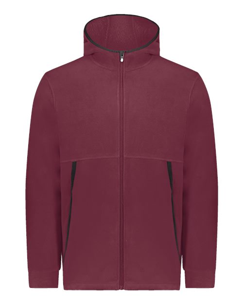Augusta Sportswear Unisex Eco Revive™ Polar Fleece Hooded Full-Zip Jacket 6858