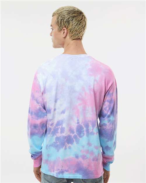 Colortone Unisex Tie-Dyed Long Sleeve T-Shirt 2000 - Cotton Candy