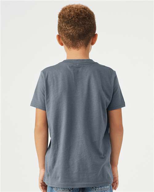 BELLA + CANVAS Youth Jersey Tee 3001Y - Steel Blue