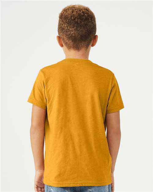 BELLA + CANVAS Youth CVC Jersey Tee 3001YCVC - Heather Mustard