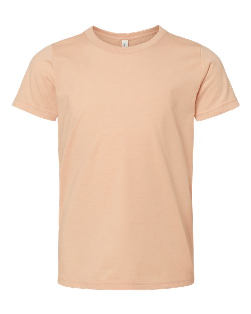 BELLA + CANVAS Youth CVC Jersey Tee 3001YCVC - Heather Peach