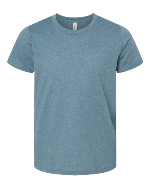 BELLA + CANVAS Youth CVC Jersey Tee 3001YCVC - Heather Slate