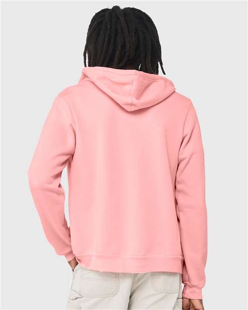 BELLA + CANVAS Unisex Sponge Fleece Full-Zip Hoodie Sweatshirt 3739 - Pink
