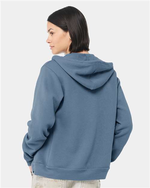 BELLA + CANVAS Unisex Sponge Fleece Full-Zip Hoodie Sweatshirt 3739 - Steel Blue