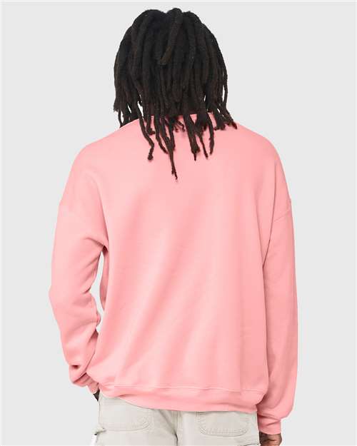 BELLA + CANVAS Unisex Sponge Fleece Drop Shoulder Crewneck Sweatshirt 3945 - Pink