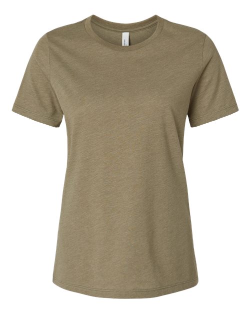 BELLA + CANVAS Women’s Relaxed Fit Heather CVC Tee 6400CVC - Heather Olive