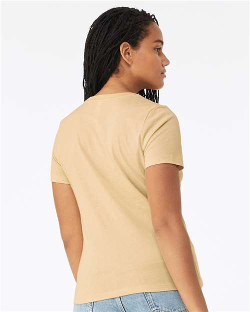 BELLA + CANVAS Women’s Relaxed Fit Heather CVC Tee 6400CVC - Heather Soft Cream