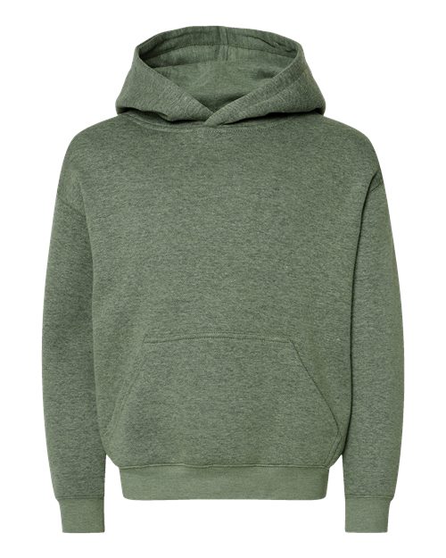 LAT Youth Fleece Hoodie Sweatshirt 2296 - Bamboo Blackout