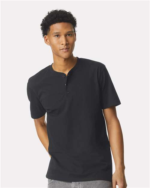 American Apparel Unisex CVC Henley Tee 2004CVC