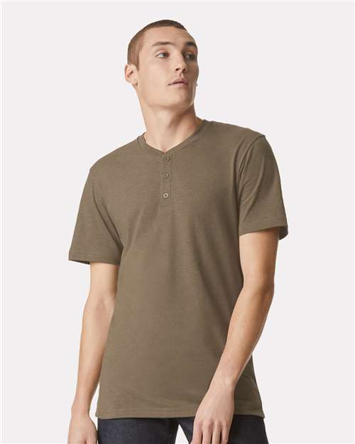 American Apparel Unisex CVC Henley Tee 2004CVC