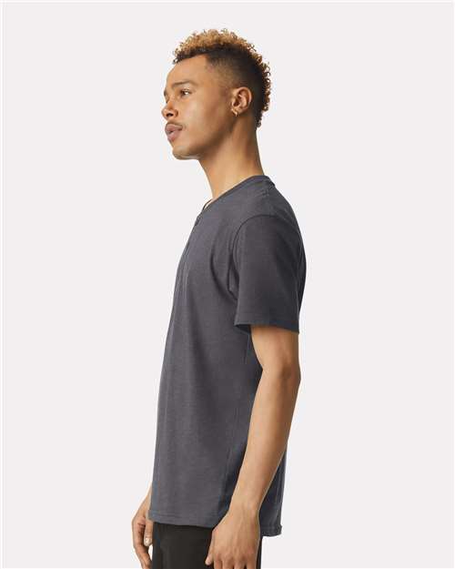 American Apparel Unisex CVC Henley Tee 2004CVC