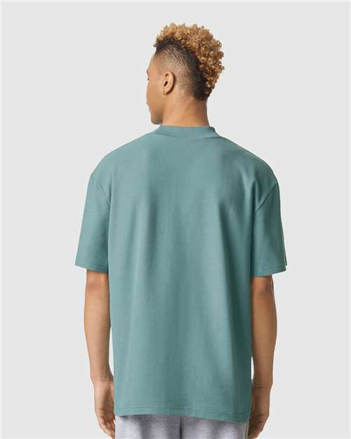 American Apparel Unisex Pique Mockneck Tee 1PQ