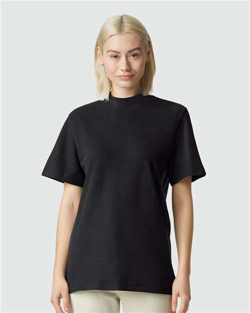 American Apparel Unisex Pique Mockneck Tee 1PQ
