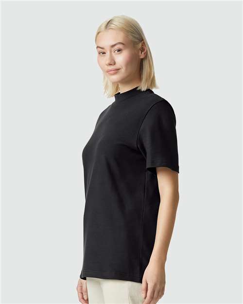 American Apparel Unisex Pique Mockneck Tee 1PQ