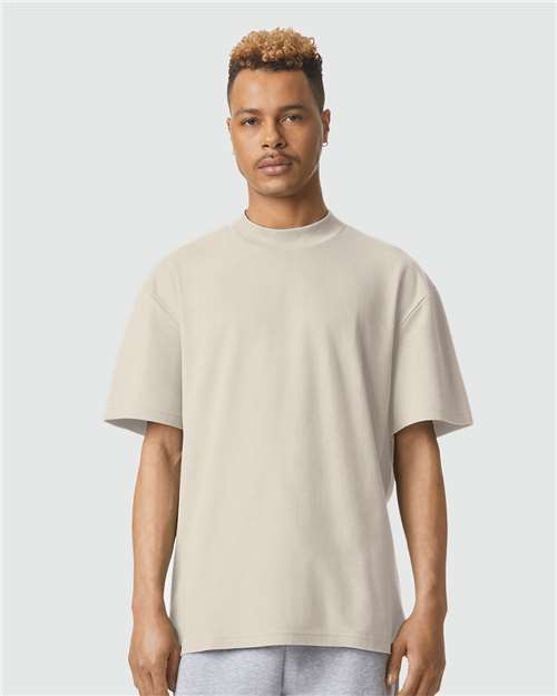 American Apparel Unisex Pique Mockneck Tee 1PQ