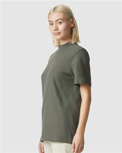 American Apparel Unisex Pique Mockneck Tee 1PQ