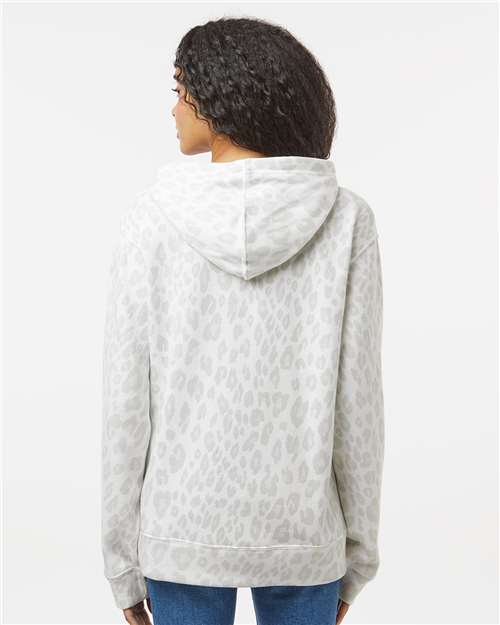 J. America Men's Triblend Fleece Hooded Sweatshirt 8871 - Snow Leopard Triblend