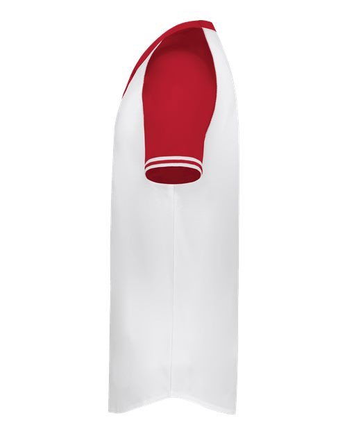 Augusta Sportswear Men's Cutter Henley Jersey 6905 - White/ Scarlet